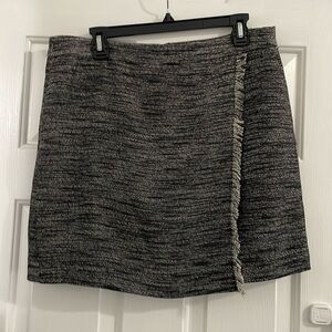 Tweed Faux Wrap Skirt - Loft